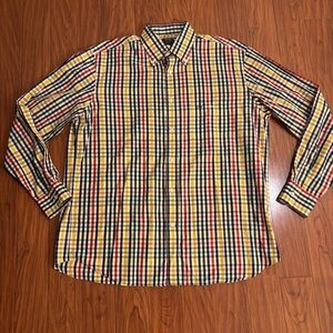Paul & Shark Mens Multicolored Plaid Button Down Shirt Size 44/XXL